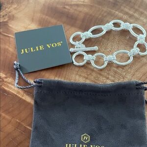 Julie Vos Silver Oval Link Bracelet
